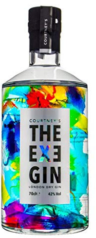 THE EXE GIN 70cl with FREE Xmas Hat. 42% ABV. Premium London Dry Gin. Imagined and Bottled in Devon from 12 Stunning Botanicals. Great Gift for any Occasion, Christmas, Birthday, Wedding.
