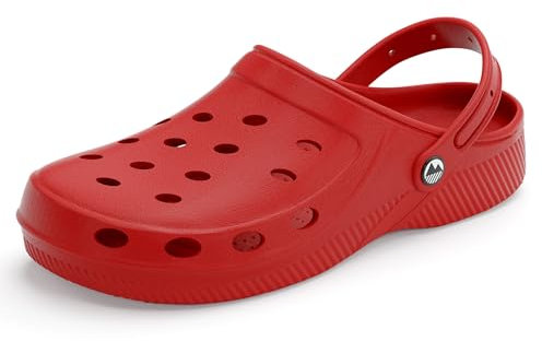 Lakeland Active Men's Silloth Lightweight Ventilated Clogs - Red - 8 UK