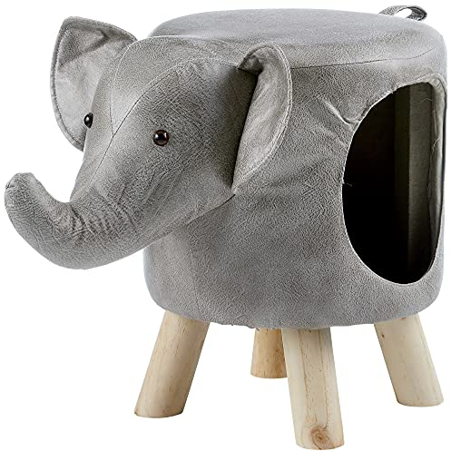 Northpoint Katzenhöhle Katzenbett Hundehöhle Hundekorb im Elefanten Design - ideal für Kinderzimmer - natürliche Materialien