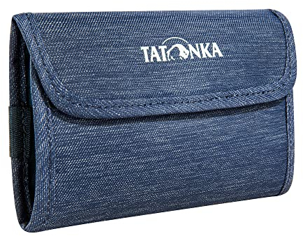 Tatonka Geldbörse Money Box - Klettverschluss-Geldbeutel mit 2 Kreditkarten-Fächer, Geldscheinfach und RV-Fach für Münzgeld - 13 x 9,5 x 1 cm - Navy