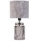Pauleen 48213 Classy Velvet Tischleuchte max. 20 Watt Grau, Rauchglas Nachttischlampe im Glamour Look aus Samt, Glas E14