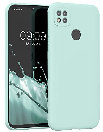 kwmobile Custodia Compatibile con Xiaomi Redmi 9C Cover - Back Case per Smartphone in Silicone TPU - Protezione Gommata - menta freddo