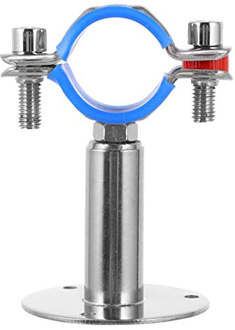 Stainless Steel Wall Mount Ceiling Mount Pipe Supports, Adjustable Pipe Bracket Clamp Pipe Straps for Dia 32mm- 34mm Pipe Tube Stainless Steel Hose Clamps