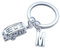 1 porte-clés pour caravane, caravane, camping-car, voyage, 27x8mm, Métal