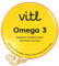 Vitl Omega 3 Fish Oil Supplement - 30 Easy to Swallow Softgel Capsules - Support Brain & Heart Health - 500mg Fish Oil, 250mg DHA & 50mg EPA