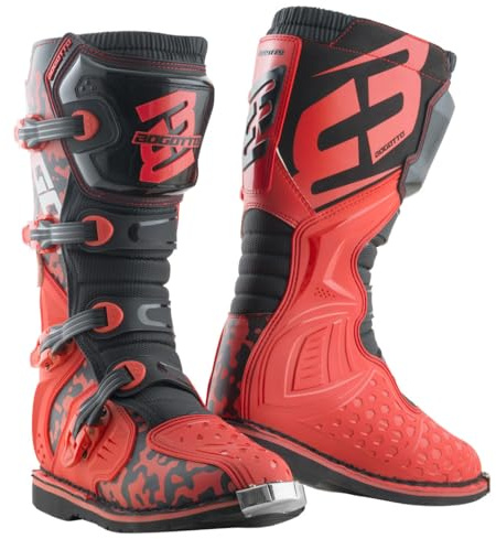 Bogotto MX-3 Camo Stivali motocross, rosso/nero, 44