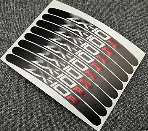 ROANNY Felgenband Motorrad Felgen Aufkleber Streifen Set Für Kawasaki ZXR ZX 1000 Rot ZX-10R ZX10R 8X ZX-10R 2004 2006-2010