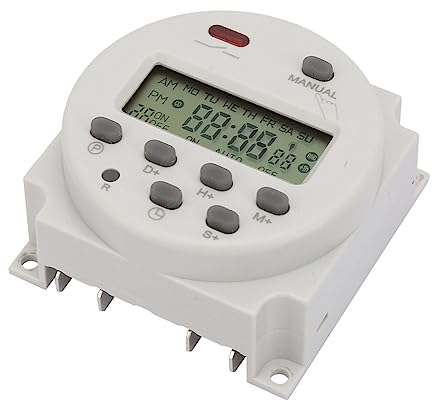 Acouto Zeitschaltuhr, 7 Tage Programmierbar, Digitaler Zeitschalter (5V DC)