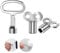 flintronic Kit uego de llaves de purgado de radiadores, 2 Piezas Llave cuadrada+1 Piezas triángulo cuadrada para radiado, robusto y estable, reduce el ruido, llave para purgar radiadores