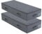 Amonsen 2er-Pack, große starre Unterbett-Aufbewahrungsboxen für Bettdecken, Queen/King Size Decken, Kunststoffplatten innen, stabil & formstabil, Schwarz-Grau