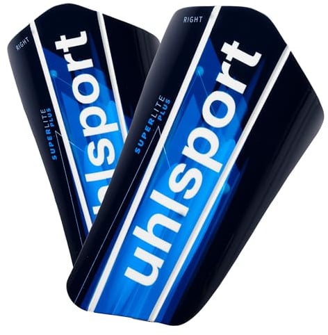 uhlsport Super Lite Plus, Unisex-Jugend Fußball-Schienbeinschoner, Azul Marino/Azul fluor/bl, S -