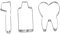 PRETYZOOM 3St Baby Cracker Babygeschenke plätzchenform Zahn Kekse tierische Cracker Edelstahlform Keksform selber machen Rostfreier Stahl Schneidemaschine schmücken Schimmel