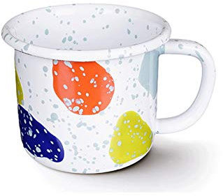 xiuling4568 Tazas Esmalte 300ml Taza De Los Niños Taza Taza Taza De Bebida De Esmalte Personalizada Taza De Bebida Taza De Té Blanco/Rosa/Verde/Azul Taza de café(Blanco)