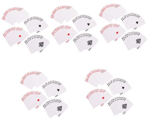 VICASKY 5sätze Blank Spielkarten Für Kreative Kartenspiele Hochwertige Papierspielkarten Für Poker Und Persönliche Designs Für Partys Und Souvenirs Leicht Tragbar Und Langlebig