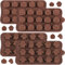 Mainiusi Silikonform Halloween 4 Stück, Halloween Pralinenform Silikon Schokoladenform Süßigkeiten, Silikonform Kürbis Geister Halloween Bonbonformen für Süßigkeiten, Schokolade, Tortendeko