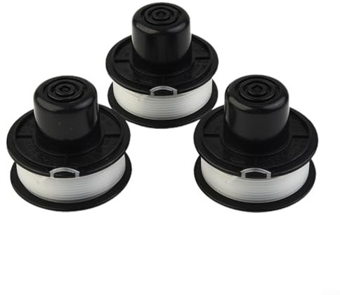 Lastdaytime Lot de 3 têtes de débroussailleuse, pour Black & For Decker A6226 Bobines d'alimentation à bosse GL250 GL310 GL360, bobines et fil de rechange pour bobine et ligne à bosse