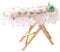 Dollhouse Miniature Ironing Set Mini Ironing Board 1/12 Scale Dolllhouse Laundry Room Furniture for Diy Fairy Garden Decor