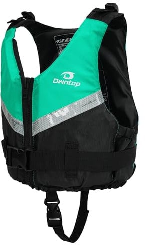 Owntop Schwimmweste für Jugendliche und Kinder, Leichte Auftriebsweste Jacke Unisex, Verstellbare Schwimmhilfe mit bequemem Schrittgurt für Kajakfahren, Angeln, Schwimmtraining alle Wassersportarten.