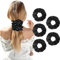 LOPHE Satin Hair Scrunchies Damen, 5er Satin Haargummis Weich Haarschmuck, Elastische Silk Pferdeschwanzhalter Haarbänder ohne Abdrücke Geschenk für Mädchen, Frauen(Schwarz)