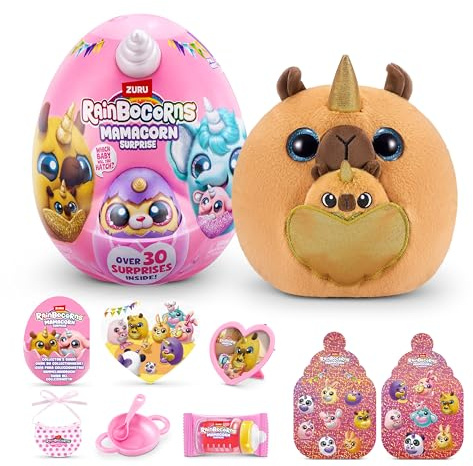 Rainbocorns Mamacorn Surprise (CAPP) von ZURU, Plüschspielzeug zum Sammeln für Mädchen ab 3 Jahren