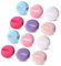 PARENCE.- Lot de 12 Houpettes Rondes de Maquillage - L'Accessoire Indispensable pour une Application Parfaite - Doux et Velouté - 12 Pièces Couleurs Aléatoires