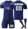 Generisch Personalisiertes Fußball Trikots Set 25/26 Hause/Auswärts Fußballtrikot Strips Fussball Trainingsanzug Sportshirt Junge Football Training Tshirts Shorts und Socken Anzug mit DIY Name Nummer