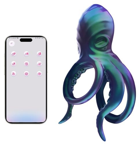 Qoosea Anneau Vibrant Anneaux de Pénis Jouet Sexuel pour Hommes avec 9 Modes de Vibration Vibrateur Jouet Adulte Bite Stimulation Sexuelle Longévité Plus Forte pour Les Couples Hommes Sexe Extrême