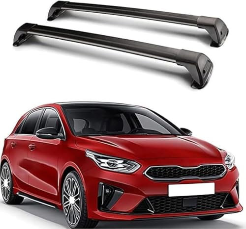LIHONGMM Kompatibel für Kia Ceed Hatchback GT 2019+-geprüfte Aluminium-Dachgepäckträger - inkl. Relingträger, Lastenträger, Querträger und Zubehör