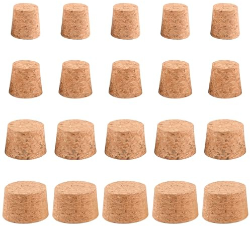 INCREWAY 48 Stück Flaschenverschluss-Dichtungen Weiche Stopfen Natürliche Weichholzkorken 4 Größen von Konischen Korkstopfen Große und Kleine Stopfen für Wein- und Bierflaschen
