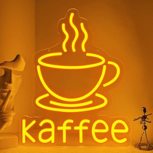 Kaffee Neon Schild für Wanddekoration,Coffee LED Schild für Café Kaffeestation Kaffeebar Büro Schlafzimmer Restaurant,Coffee Beleuchtet Neonlicht Geschenk für Männer Lady USB Powered(12.6*15.8)