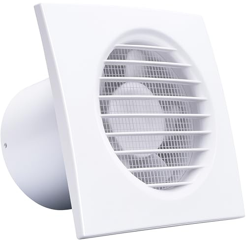 VENTS Aura 100mm Bathroom Extractor Fan – Standard | Simple On-Off Extraction For Bathrooms, Cloakrooms And Wet Rooms Where Automatic Controls Are Not Required.