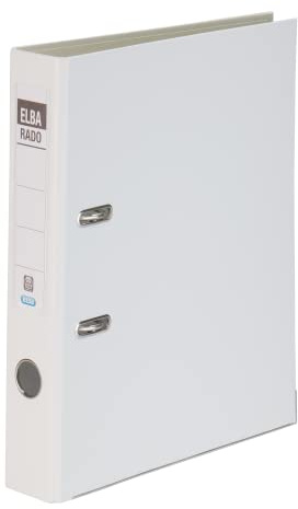 Elba Ordner A4, aus Kunststoff, rado plast, 5 cm schmal, weiss, 1 Stück