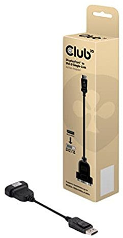 Club 3D Adapter DisplayPort > DVI-D (Active Single-Link) St/Bu Schwarz CAC-1052