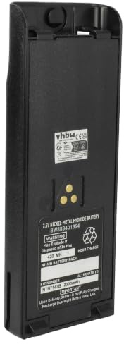 vhbw Akku kompatibel mit Motorola GP900 | HAT100, GP1200, GP2013, GP2010 Funkgerät, Walkie Talkie (2300 mAh, 7,5 V, NiMH) + Gürtelclip