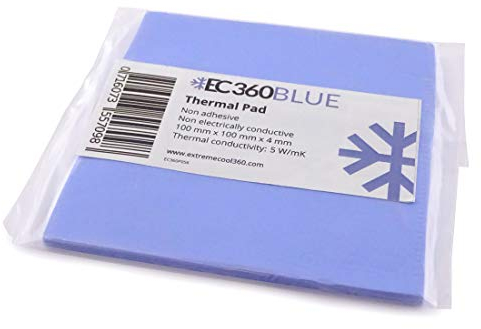EC360® Blue 5W/MK Pad Thermique (100 x 100 x 4,0 mm)