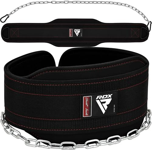RDX 15,2 cm großer Gewichthebergürtel, Dip-Gürtel mit 40 cm langer Kette, Gewichtheben für Klimmzüge, Powerlifting, Tauchen, Gewichtheben, Krafttraining, Bodybuilding, Männer und Frauen