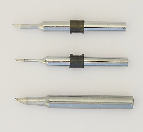 Assortiment d'un lot de 3 pannes de rechange pour le Antex M12,C15,TC25 Fer à souder (1.0, 2.3, 3.0mm) MMB00J0