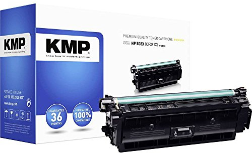 KMP H-T223CX Tonerkassette ersetzt HP 508X, CF361X Cyan 9500 Seiten Kompatibel Toner