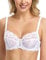 WingsLove Women's Bra Full Coverage Non-Padded Soft Cup Floral Lace Underwire Bras White 40DD