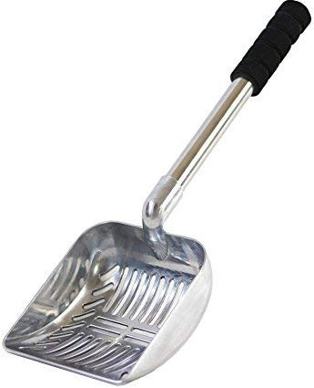 Brask Pet Katzentoilette – Große 2-in-1-Sieb und Schaufel – Katzentoilette mit langem Griff – Aluminium Metall mit weichem Griff (40,6 cm)