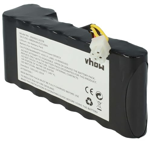 vhbw Akkupack kompatibel mit Husqvarna Automower 440 bis BJ 2019/2020, 450X bis BJ 2019/2020 Rasenroboter (6800mAh 18V Li-Ion)