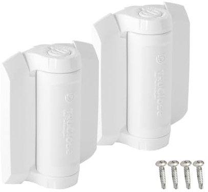 D&D TCHD1AS3WTS TruClose Heavy Duty Gate Hinge Square Metal Gates, 2 pcs | Safety gate hinge, no alignment legs, self-closes metal gates up to 154 lb. For square gate posts. White, with 2 hinges