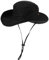 Comhats UPF 50 Sun Hat Wide Brim UV Protection Foldable Summer Outdoor Safari Hat Waterproof Walking Trekking Hiking Hat Adjustable Chin Strap (00702A_Black)
