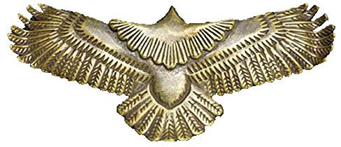 Fashion158 Kettenanhänger Chinesisch geschnitzt Pastoral-Stil Kupfer Messing Bronze Tier Adler klein