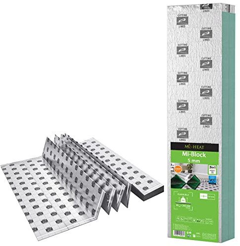 50 m² d'isolation phonique 5 mm avec AquaStop, support de pose pour parquet et stratifié, sous-couche de film chauffant idéal pour chauffage au sol électrique, haute résistance à la pression