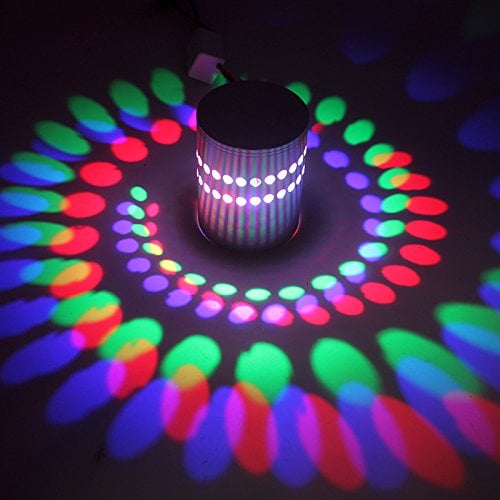 Mengjay® LED Wandleuchte 1 Stück Wandlicht Sonne Streulichtdesign mit Fernbedienung,3W Dimmbar Innen RGB Wandlicht,Spirale Effekt ,für bar KTV Wohnzimmer Musikrestaurant Flur Schlafzimmer.