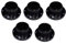 Star Kit 5 manopole di colore nero in plastica per cucina piano cottura a gas - M5513/KIT