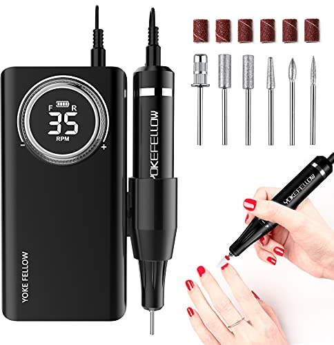 Opqpq 30000RPM Electric Nail Drill for Acrylic Nails, Professional Compact Efile Machine Nail Drill