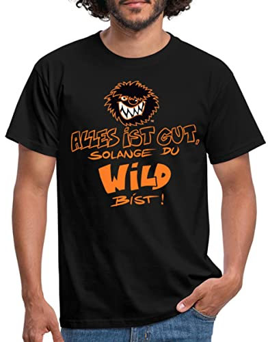 Spreadshirt Die Wilden Kerle Spruch Motto mit Logo Männer T-Shirt, XL, Schwarz