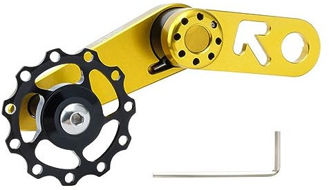 Fahrrad Kettenspanner, Klapprad Einzelgeschwindigkeits Konverter, Fahrrad Single Speed Kettenspanner aus Aluminiumlegierung, Hintere Kettenführung